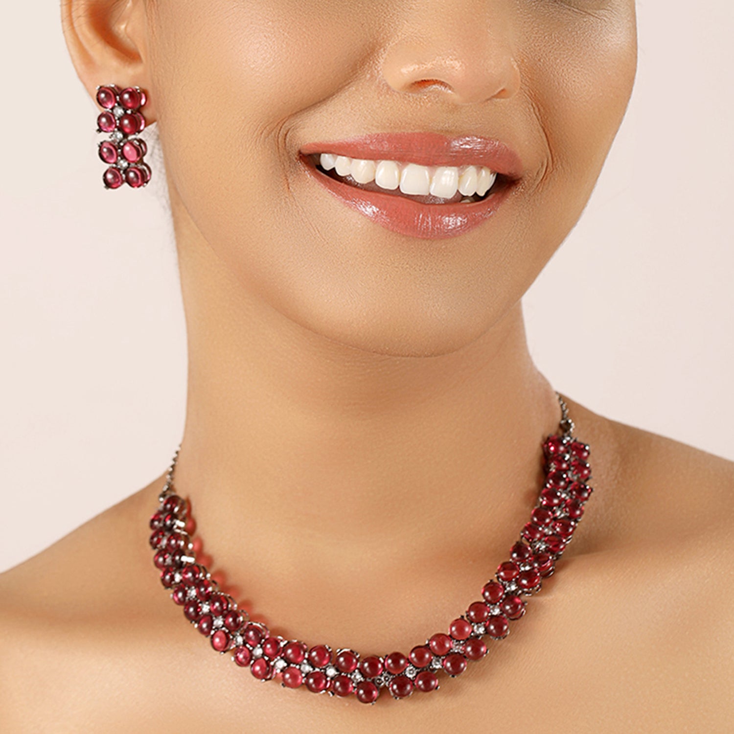 ganapathy gems black metal necklace set, Box at Rs 120/set in Bengaluru |  ID: 24164066273